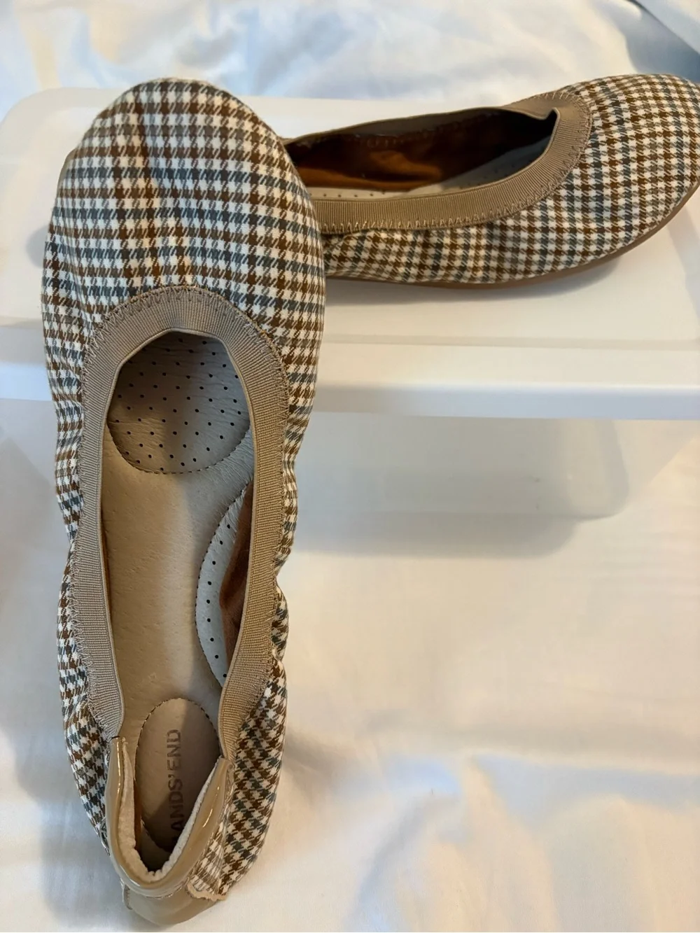 Lands End classic houndstooth